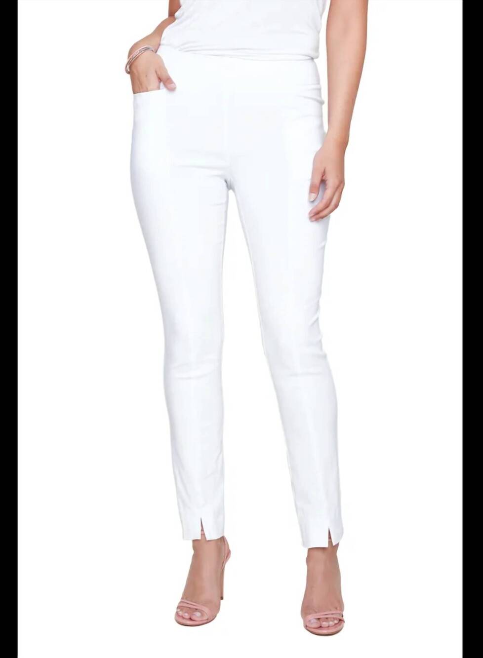 NEW RENUAR slim fit ankle pant in white